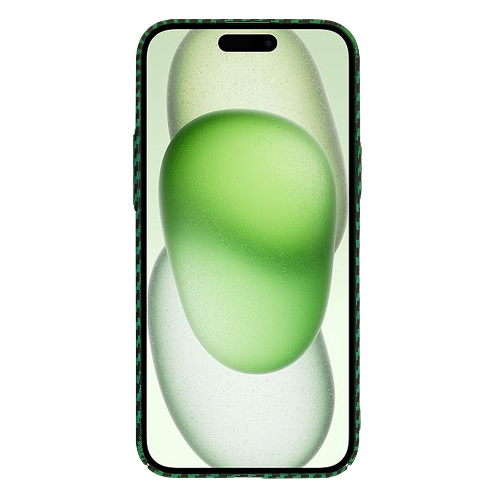 Coque pour Apple iPhone 15 Plus, Techsuit, Carbonite FiberShell, Vert