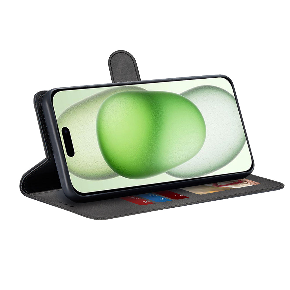 Coque pour Apple iPhone 15 Plus, Techsuit, Diary Book, Noire