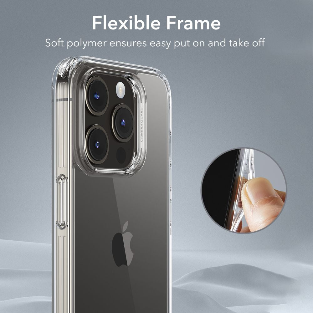 Étui pour Apple iPhone 15 Pro, ESR, Ice Shield, Transparent