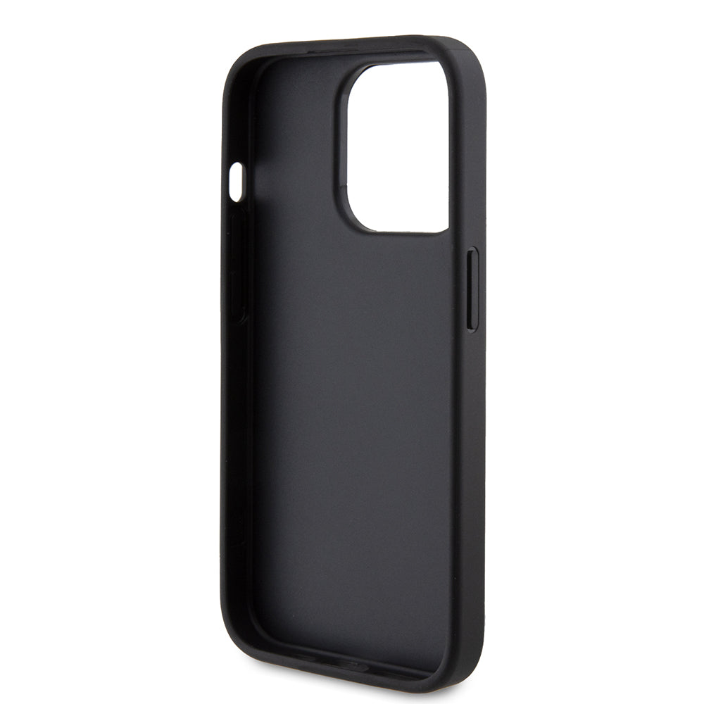 Étui pour Apple iPhone 15 Pro, Guess, Logo Or Métal 4G, Gris
