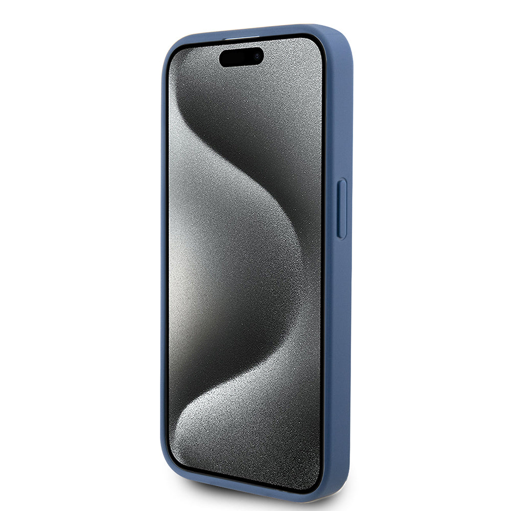 Étui pour Apple iPhone 15 Pro, Guess, 4G Stripe, Bleu