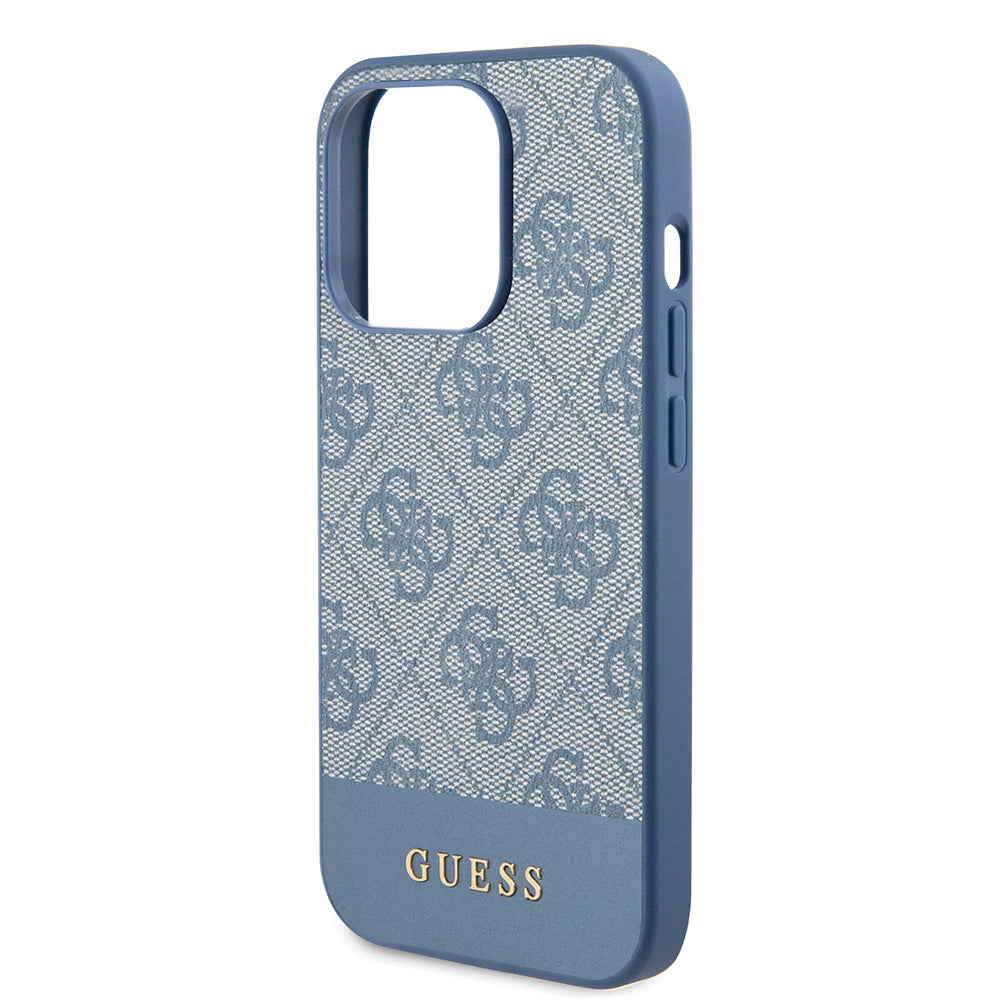 Étui pour Apple iPhone 15 Pro, Guess, 4G Stripe, Bleu