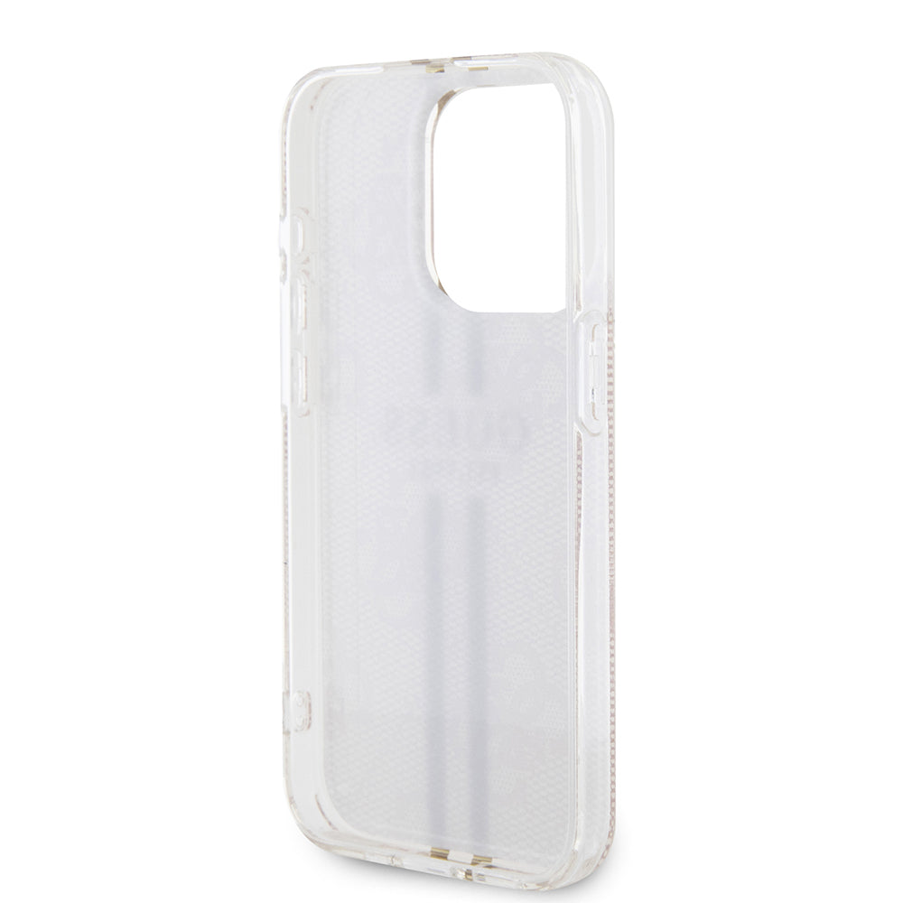 Case for Apple iPhone 15 Pro, Guess, IML 4G Gold Stripe, Pink