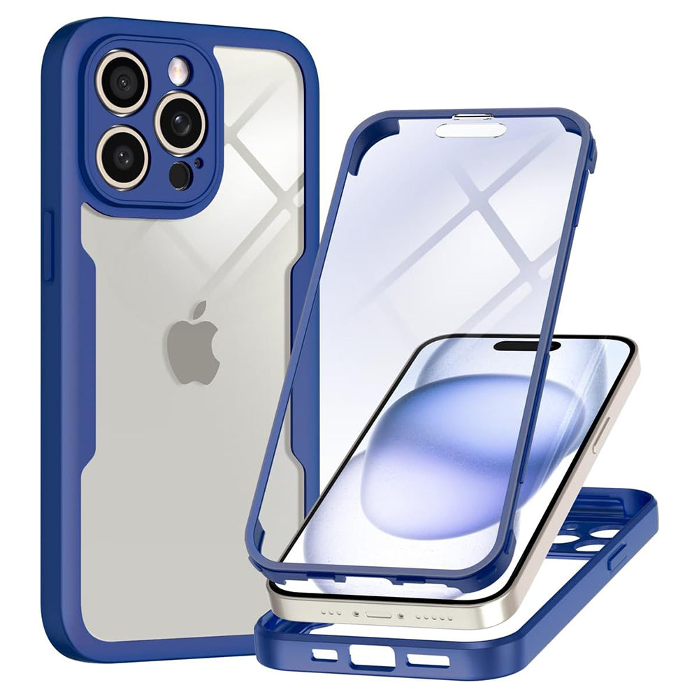 Coque pour Apple iPhone 15 Pro Max, Techsuit, ColorVerse 360, Bleue