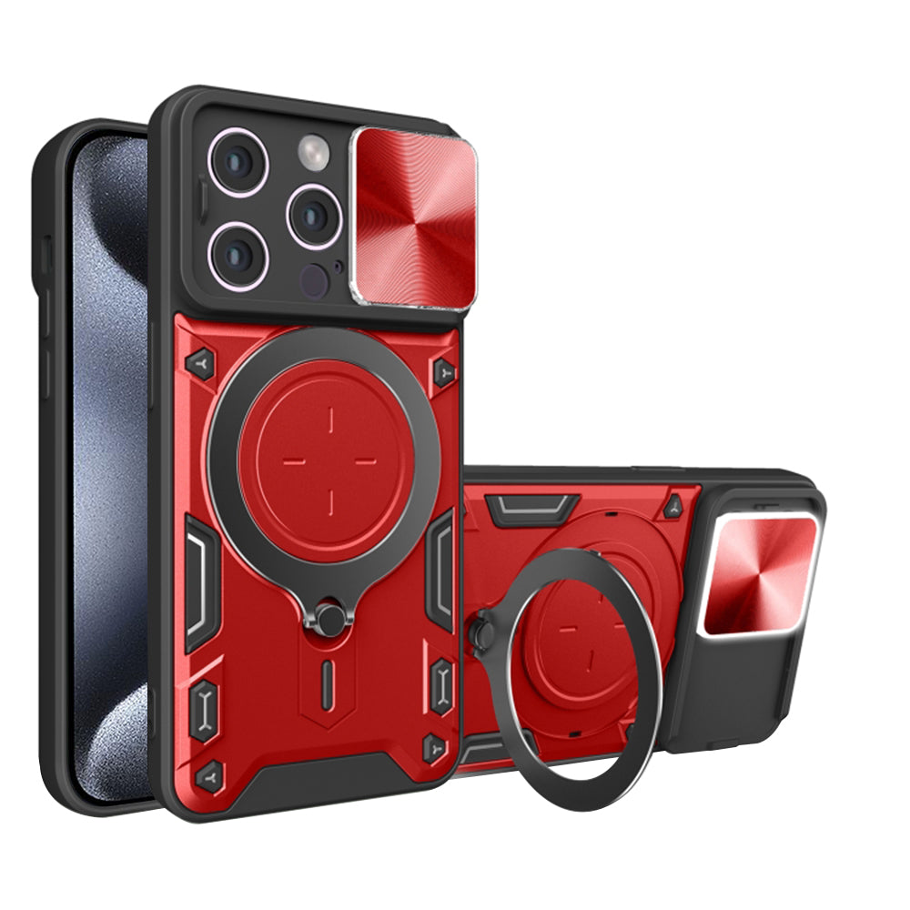 Coque pour Apple iPhone 15 Pro, Techsuit, CamGuard Pro, Rouge