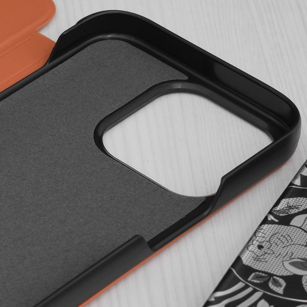 Coque pour Apple iPhone 15 Pro, Techsuit, eFold, Orange