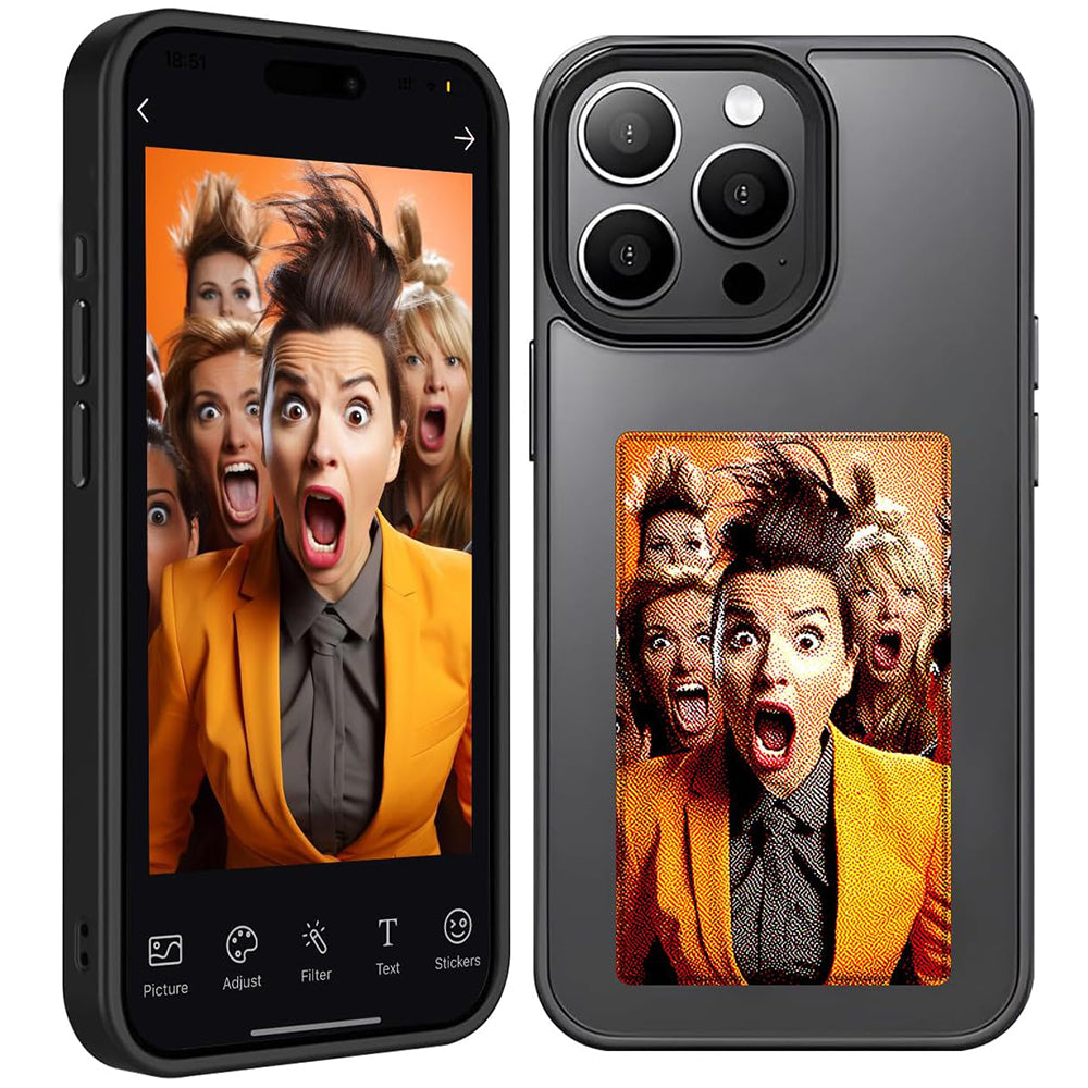 Coque pour Apple iPhone 15 Pro, Techsuit, SmartScreen NFC, Noire