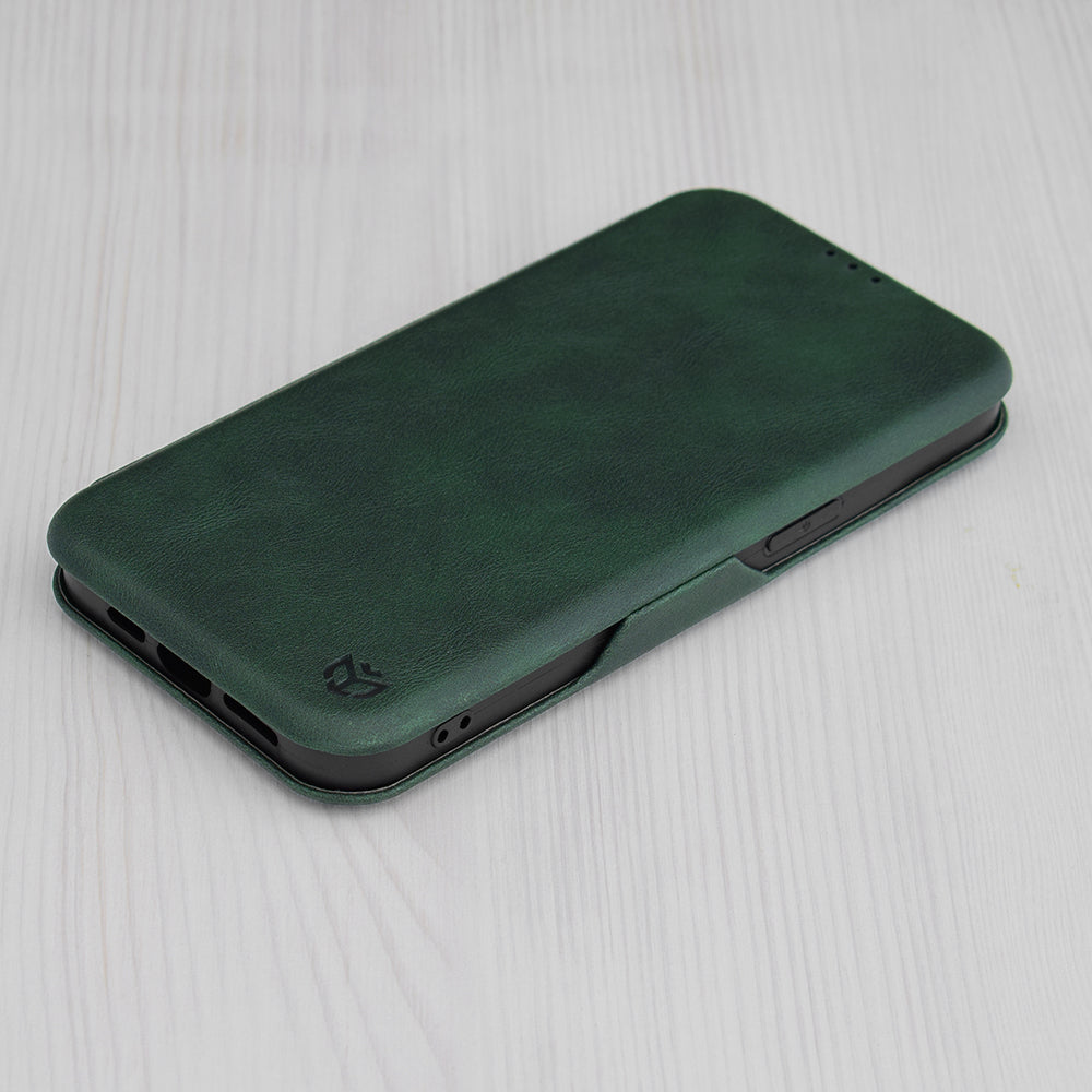 Coque pour Apple iPhone 15, Techsuit, Safe Wallet Plus, Vert