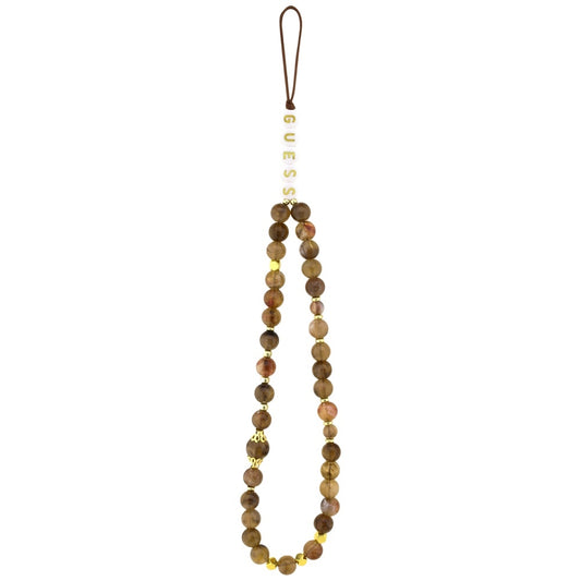 Étui pour Apple iPhone 16, Guess, 4G Classic Logo avec sangle, Marron