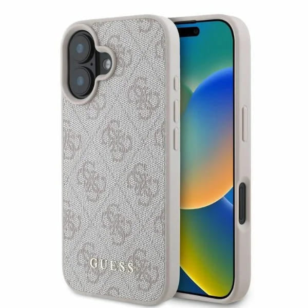 Étui pour Apple iPhone 16, Guess, 4G Classic, Rose