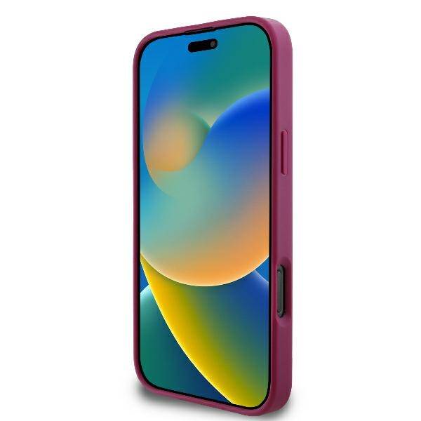 Étui pour Apple iPhone 16, Guess, Fixed Glitter Big 4G, Violet