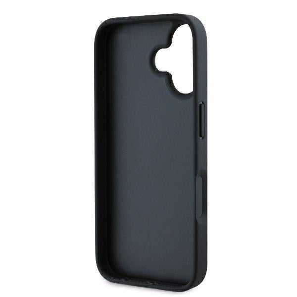 Étui pour Apple iPhone 16, Karl Lagerfeld, Monogramme Tête de Choupette, Noir