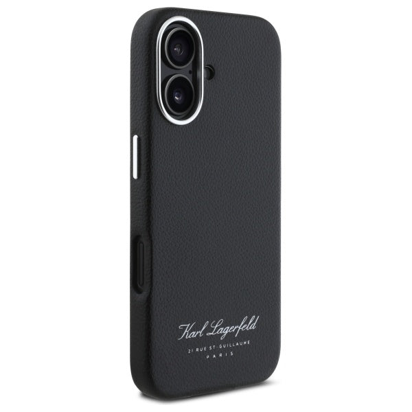 Étui pour Apple iPhone 16, Karl Lagerfeld, RSG, Noir