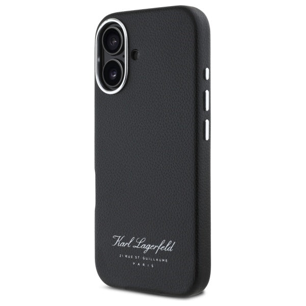 Étui pour Apple iPhone 16, Karl Lagerfeld, RSG, Noir