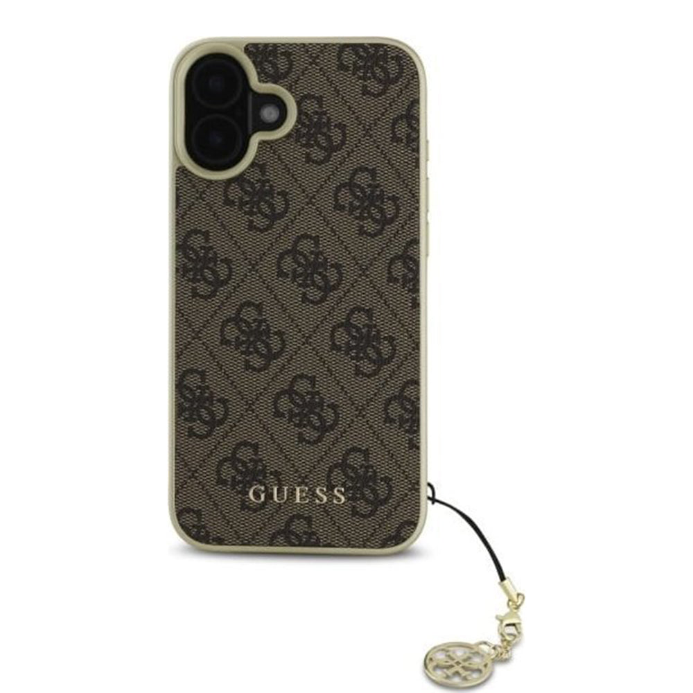 Étui pour Apple iPhone 16 Plus, Guess, 4G Charm, Marron