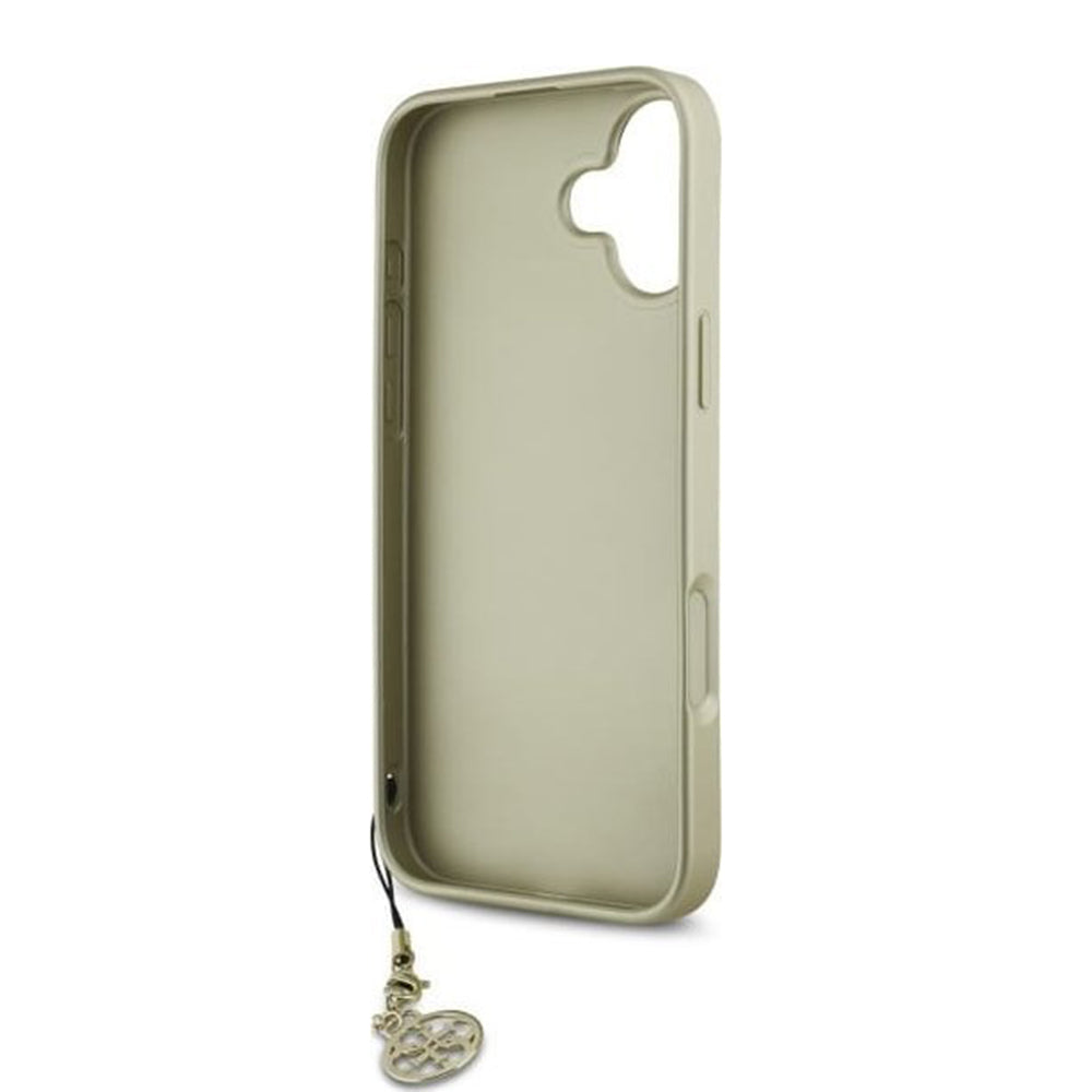 Étui pour Apple iPhone 16 Plus, Guess, 4G Charm, Marron