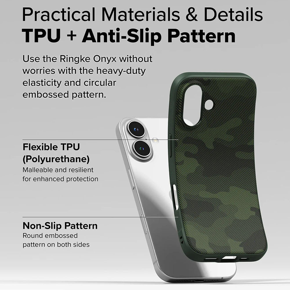 Coque pour Apple iPhone 16 Plus, Ringke, Design Onyx, Vert
