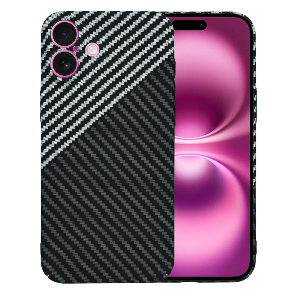 Coque pour Apple iPhone 16 Plus, Techsuit, Carbonite FiberShell, Noir Gris