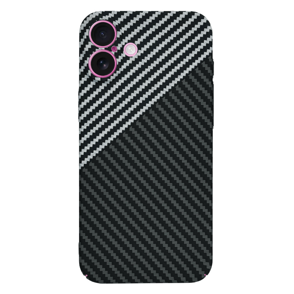 Coque pour Apple iPhone 16 Plus, Techsuit, Carbonite FiberShell, Noir Gris
