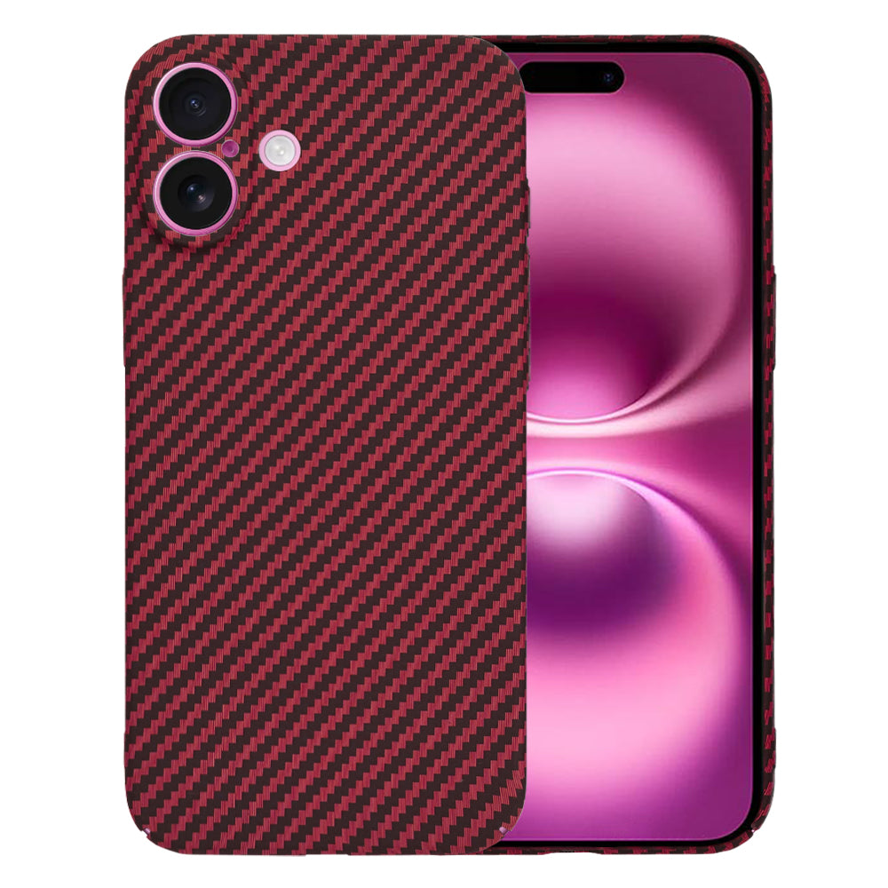 Coque pour Apple iPhone 16 Plus, Techsuit, Carbonite FiberShell, Rouge