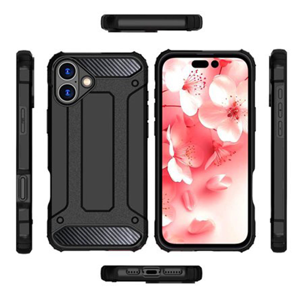 Coque pour Apple iPhone 16 Plus, Techsuit, Hybrid Armor, Noire