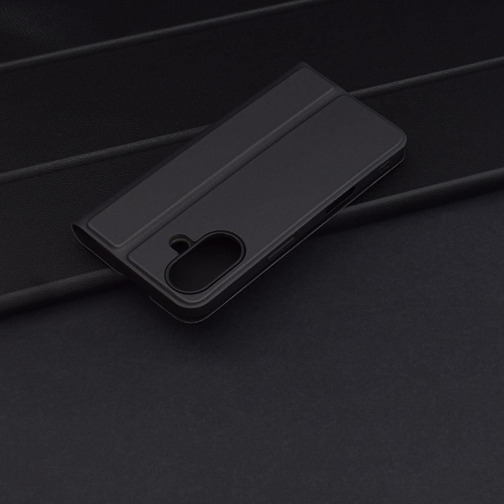 Coque pour Apple iPhone 16 Plus, Techsuit, Magskin Book, Noire