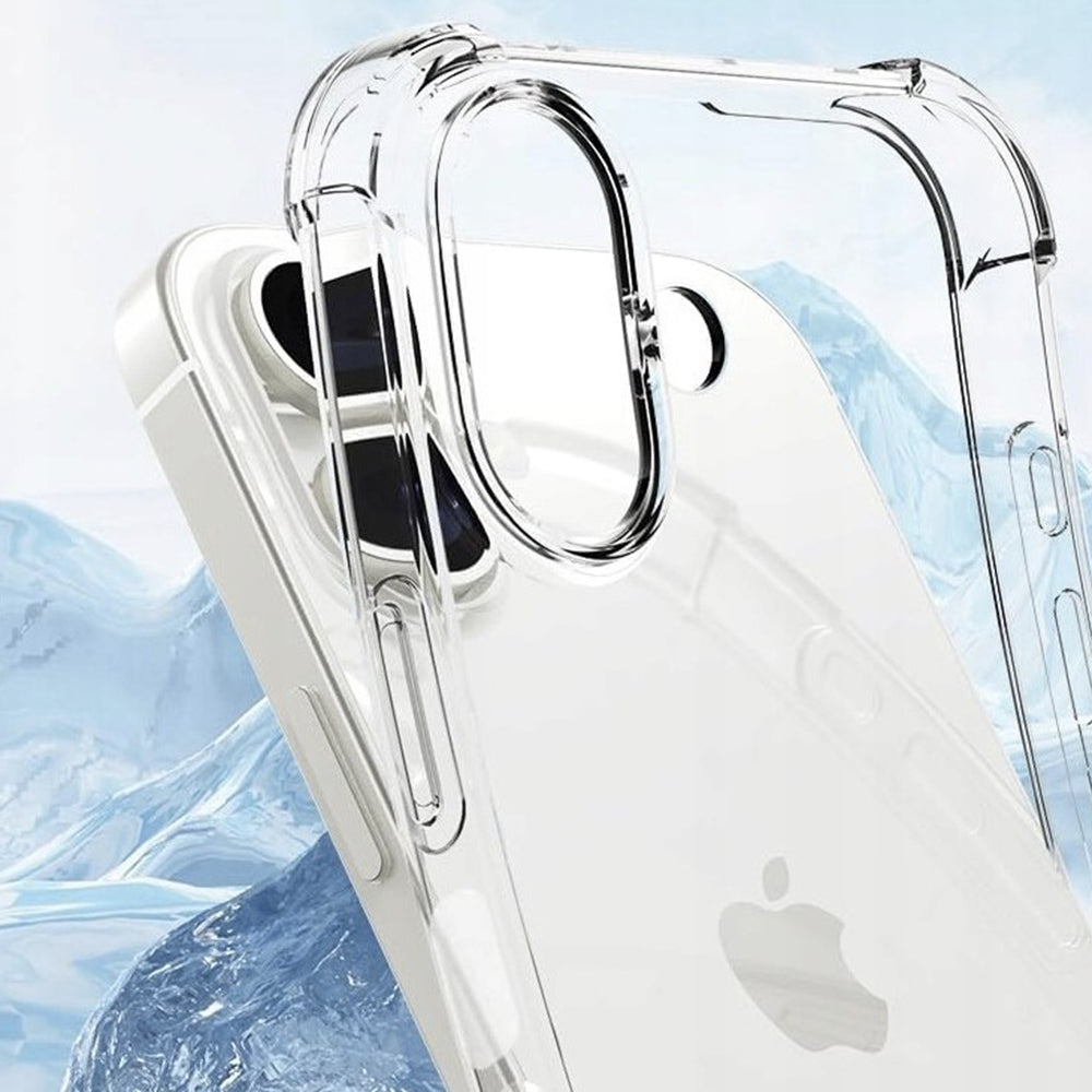 Coque pour Apple iPhone 16 Plus, Techsuit, Transparent Antichoc (Grand Trou pour Objectif), Transparente
