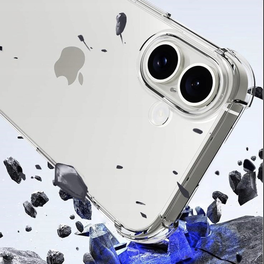 Coque pour Apple iPhone 16 Plus, Techsuit, Transparent Antichoc (Grand Trou pour Objectif), Transparente