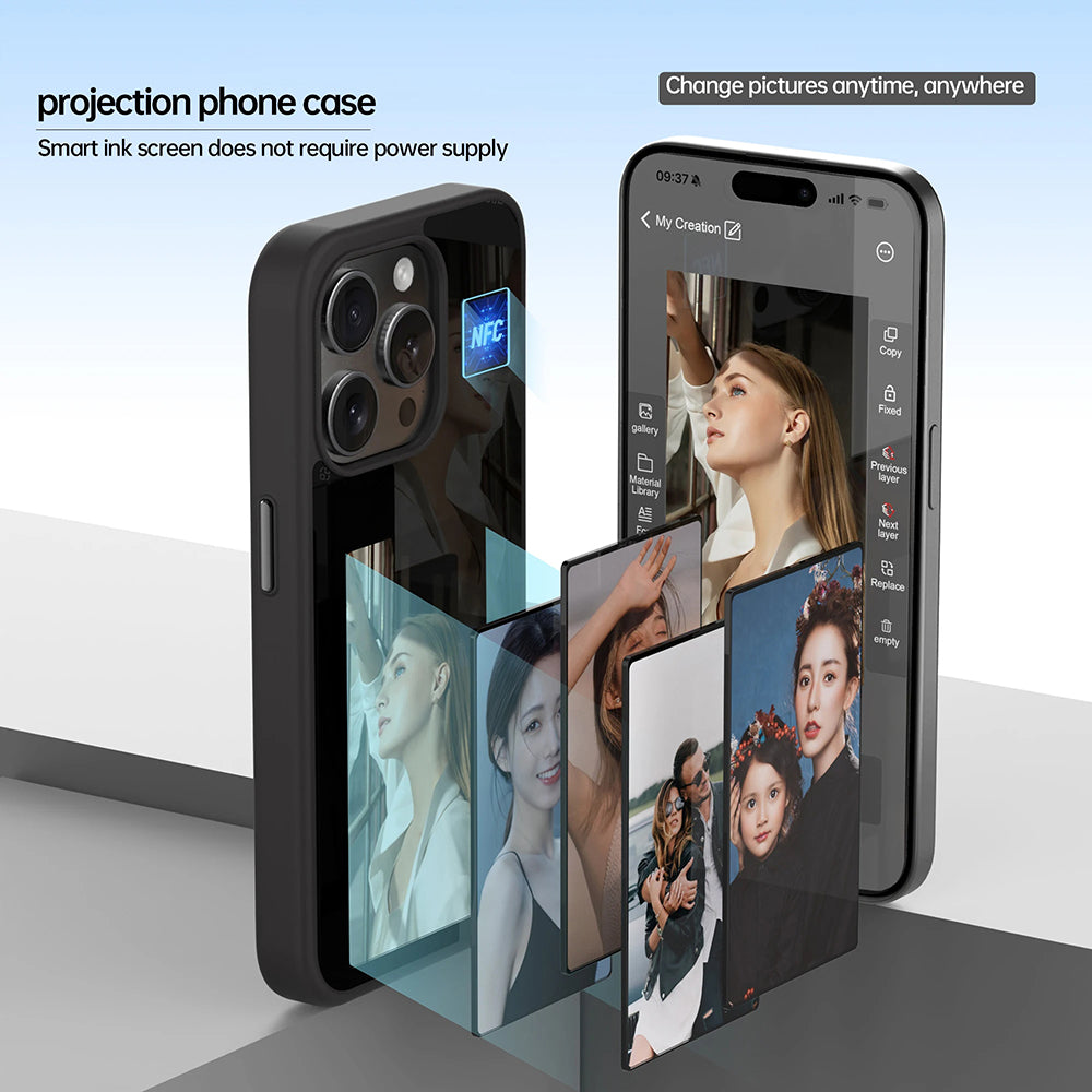 Coque pour Apple iPhone 16 Plus, Techsuit, SmartScreen NFC, Noire