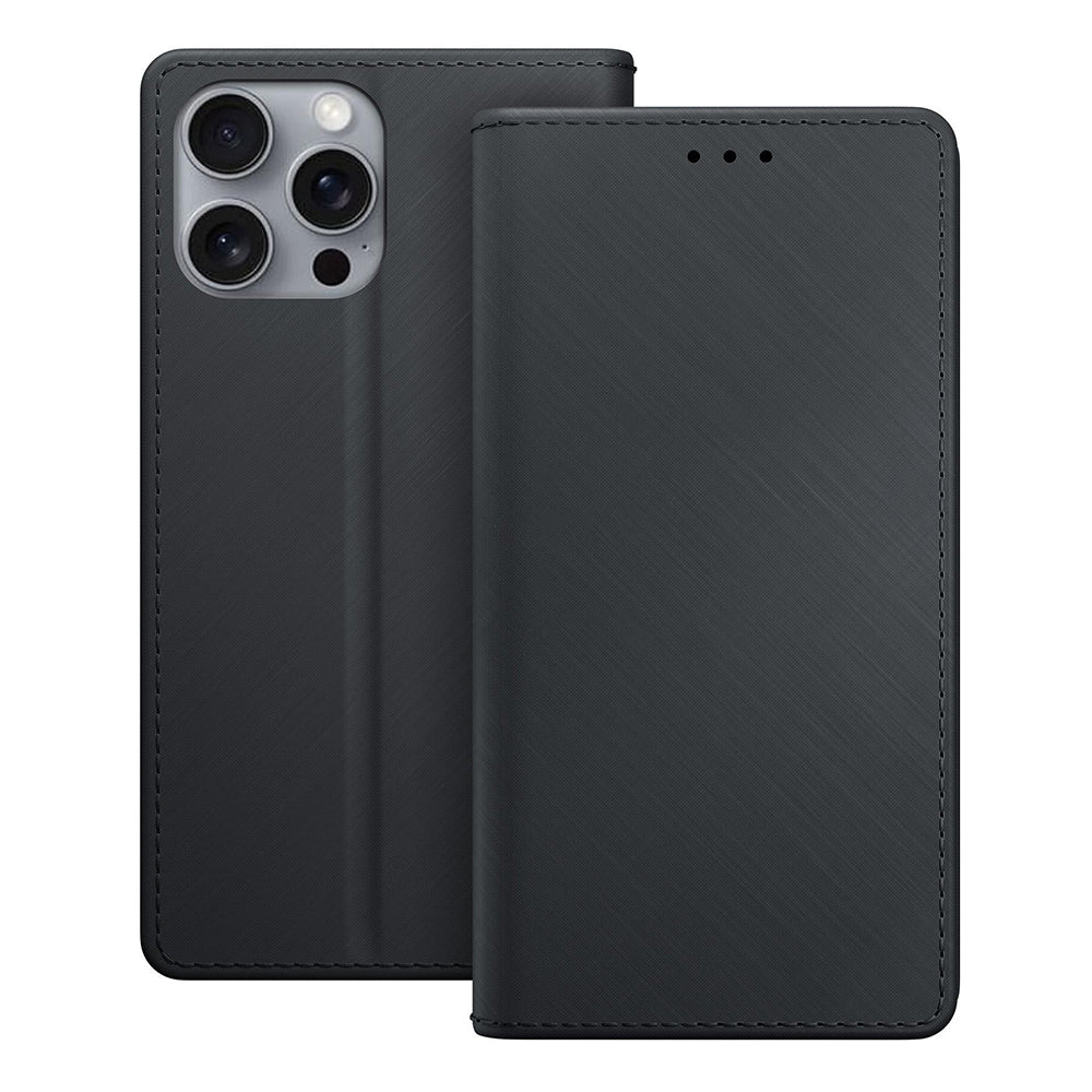 Coque pour Apple iPhone 16 Pro, 3MK, Portefeuille, Noire