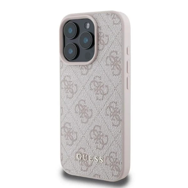 Étui pour Apple iPhone 16 Pro, Guess, 4G Classic, Rose