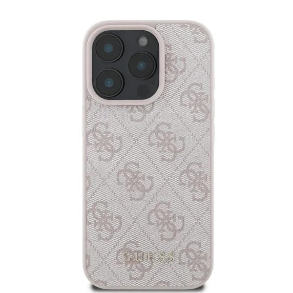 Étui pour Apple iPhone 16 Pro, Guess, 4G Classic, Rose