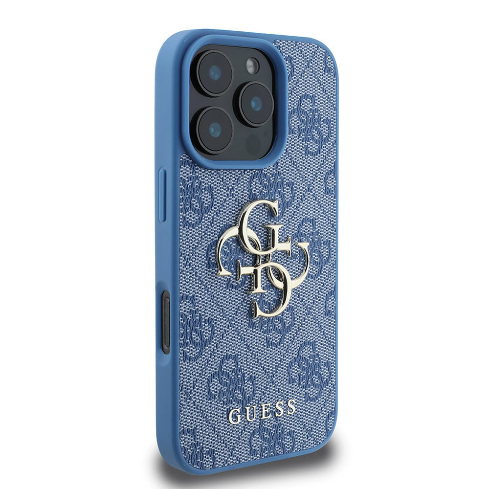 Étui pour Apple iPhone 16 Pro Max, Guess, 4G Big Logo, Bleu