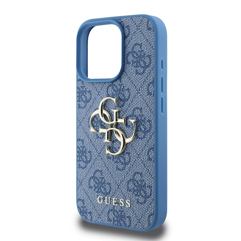 Étui pour Apple iPhone 16 Pro Max, Guess, 4G Big Logo, Bleu