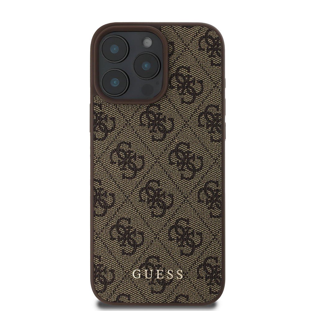 Étui pour Apple iPhone 16 Pro Max, Guess, 4G Classic, Marron