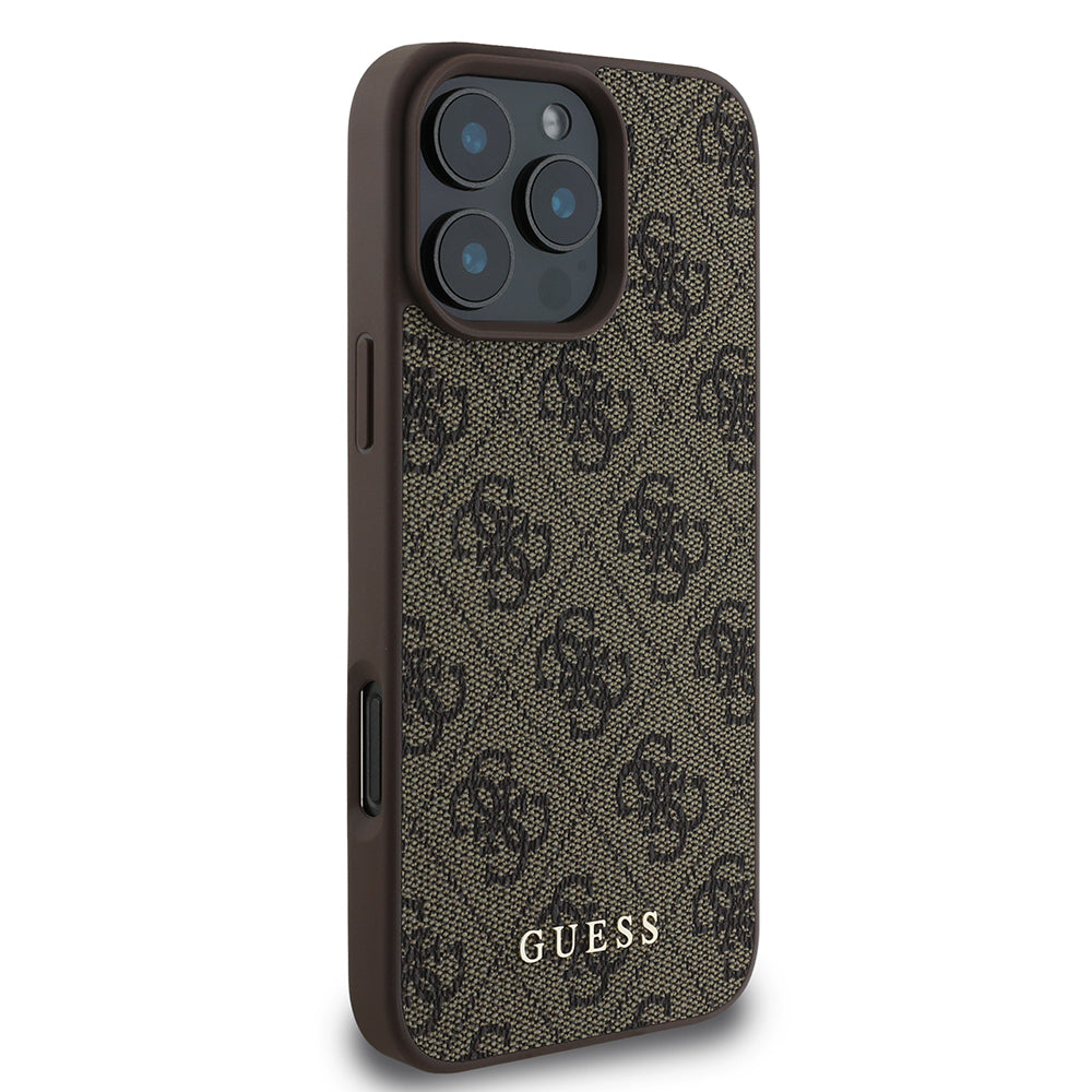 Étui pour Apple iPhone 16 Pro Max, Guess, 4G Classic, Marron