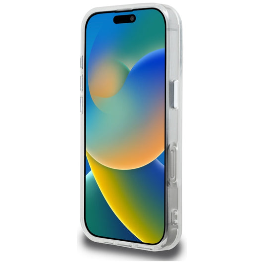 Étui pour Apple iPhone 16 Pro Max, Karl Lagerfeld, IML Aquarelle Logo Karl & Choupette, Blanc