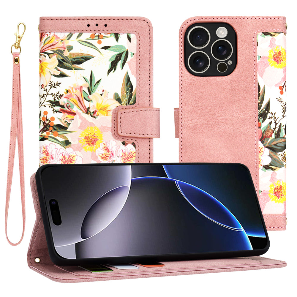 Coque pour Apple iPhone 16 Pro Max, Techsuit, FlipCraft, Rose