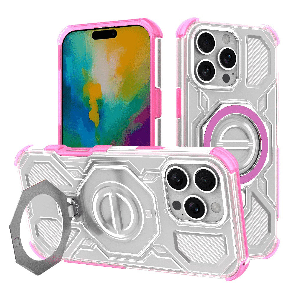 Coque pour Apple iPhone 16 Pro, Techsuit, Carbon Shield Pro, Rose