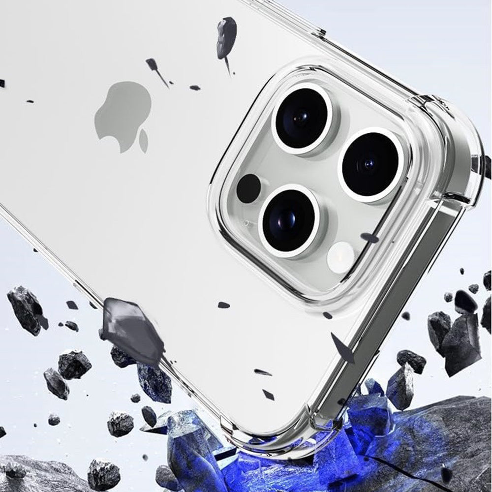 Coque pour Apple iPhone 16 Pro, Techsuit, Shockproof Clear (Grand Trou pour Objectif), Transparente