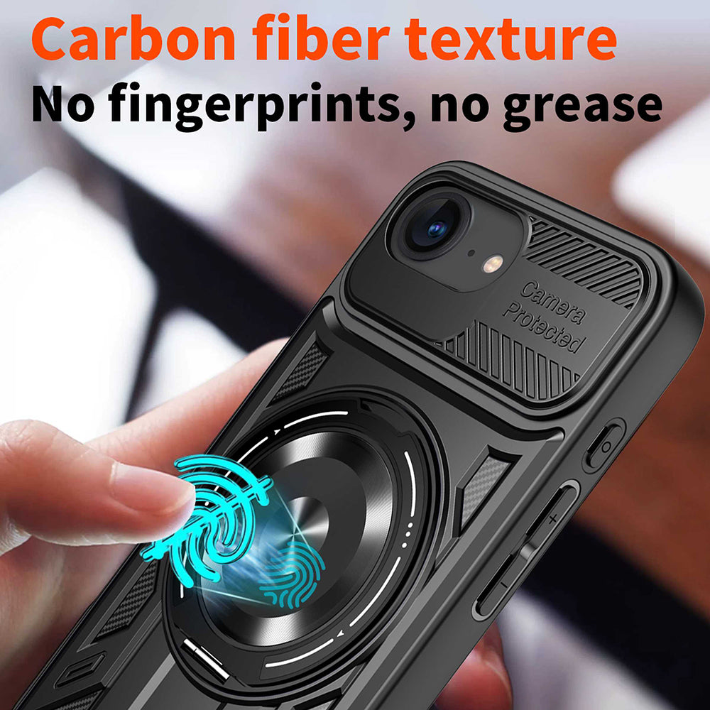 Coque pour Apple iPhone 17e / 16e, Techsuit, RuggedCam, Noire