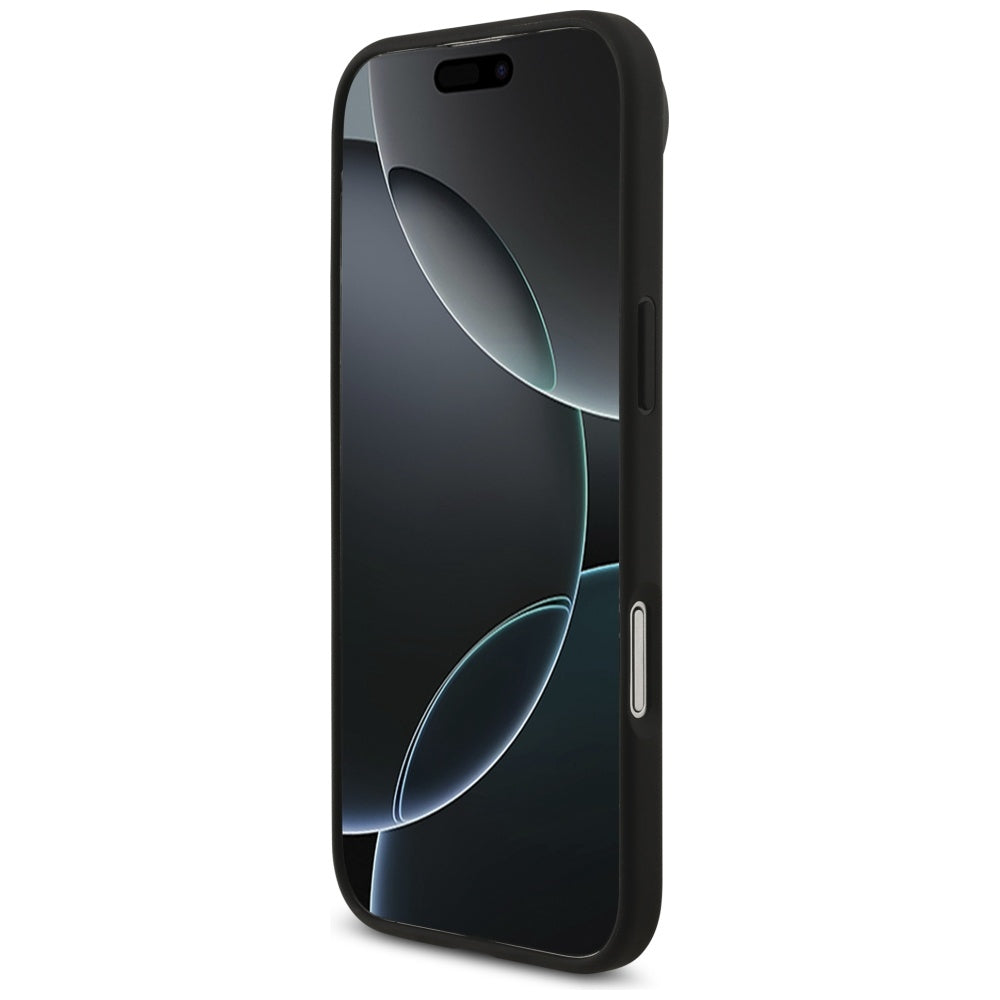 Étui pour Apple iPhone 17 Air, Guess, 4G Grained Big and Classic Logo, Noir
