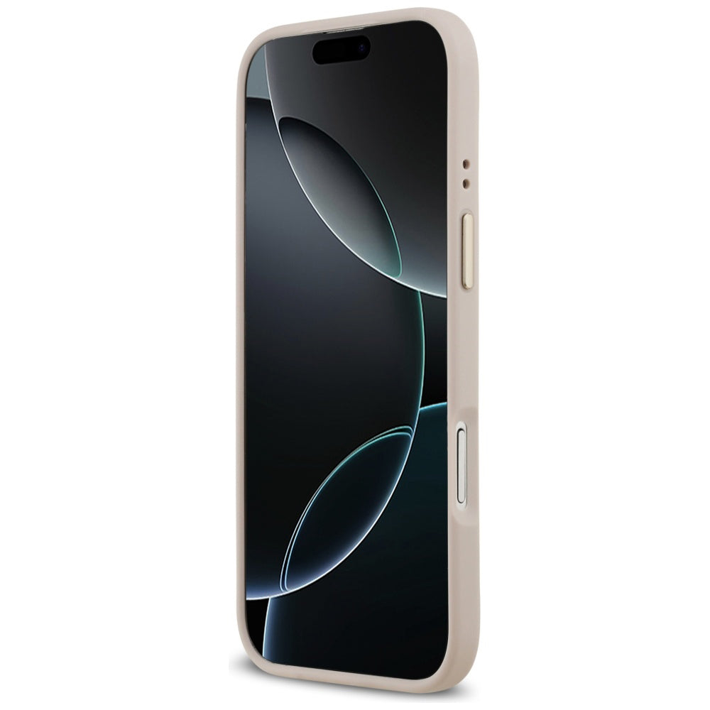 Étui pour Apple iPhone 17 Air, Guess, 4G Strass Logo et Grande Bandoulière, Rose