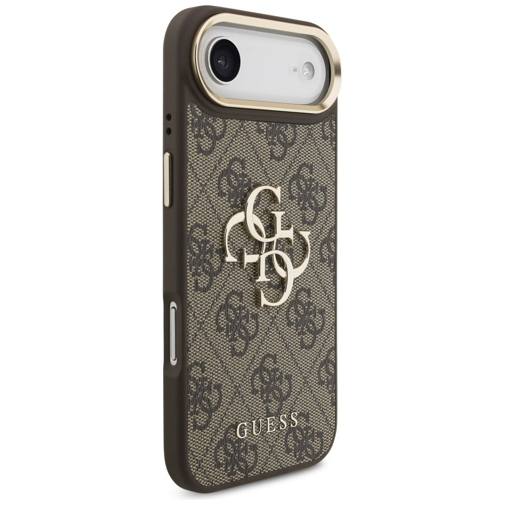 Étui pour Apple iPhone 17 Air, Guess, Big 4G Logo Classic, Marron Doré.
