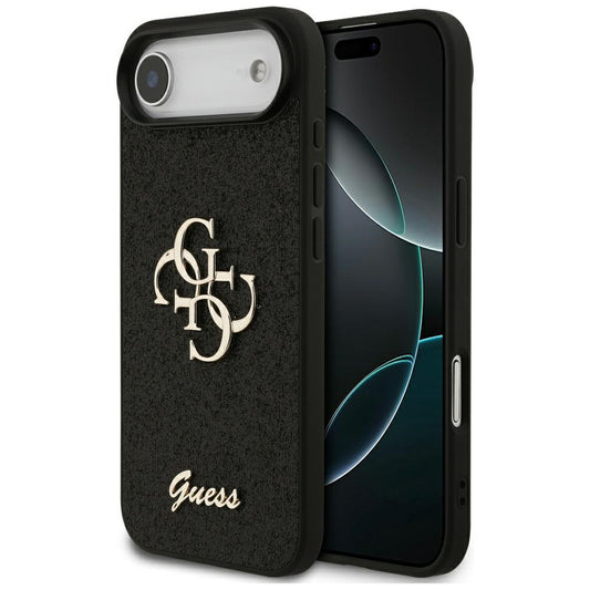 Housse pour Apple iPhone 17 Air, Guess, Fixed Glitter Big 4G, Noire