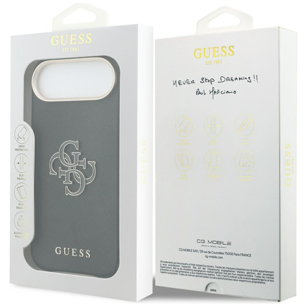 Étui pour Apple iPhone 17 Air, Guess, Logo Résine, Noir