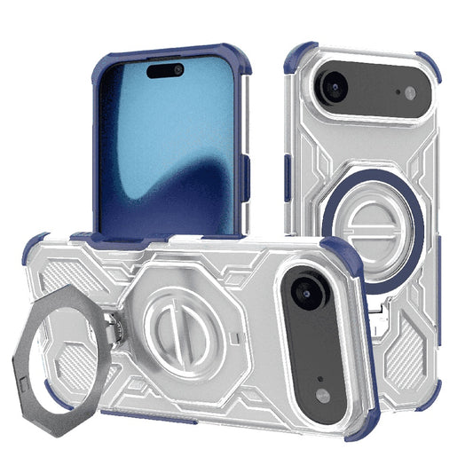 Étui pour Apple iPhone 17 Air, Techsuit, Carbon Shield Pro, Bleu