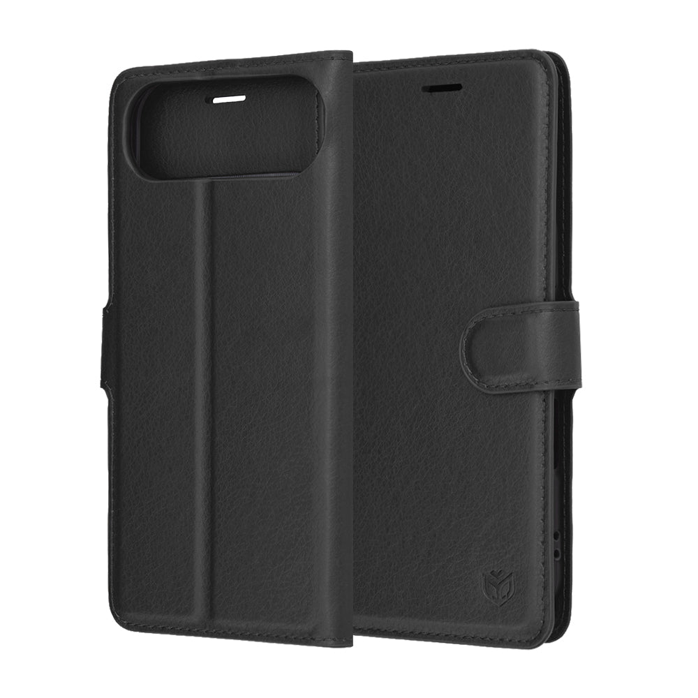 Étui pour Apple iPhone 17 Air, Techsuit, Leather Folio, Noir