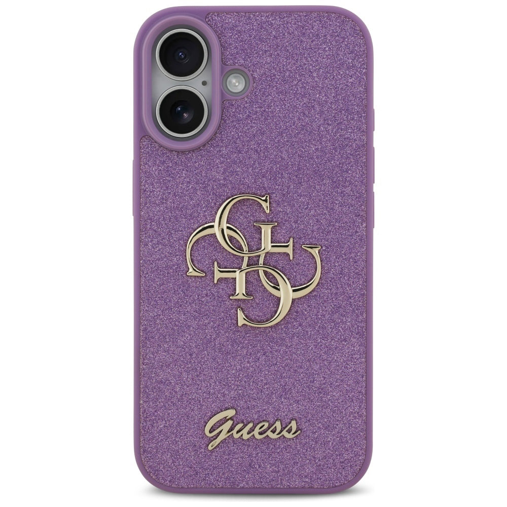 Étui pour Apple iPhone 17, Guess, Fixed Glitter Big 4G, Violet