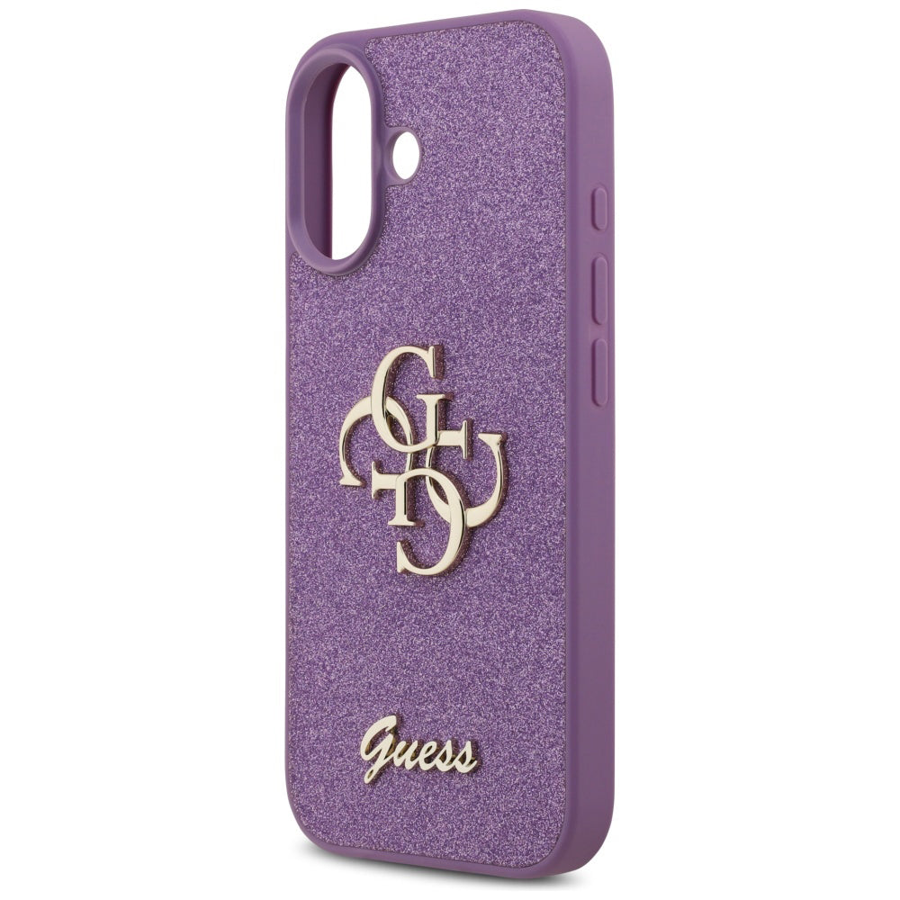 Étui pour Apple iPhone 17, Guess, Fixed Glitter Big 4G, Violet